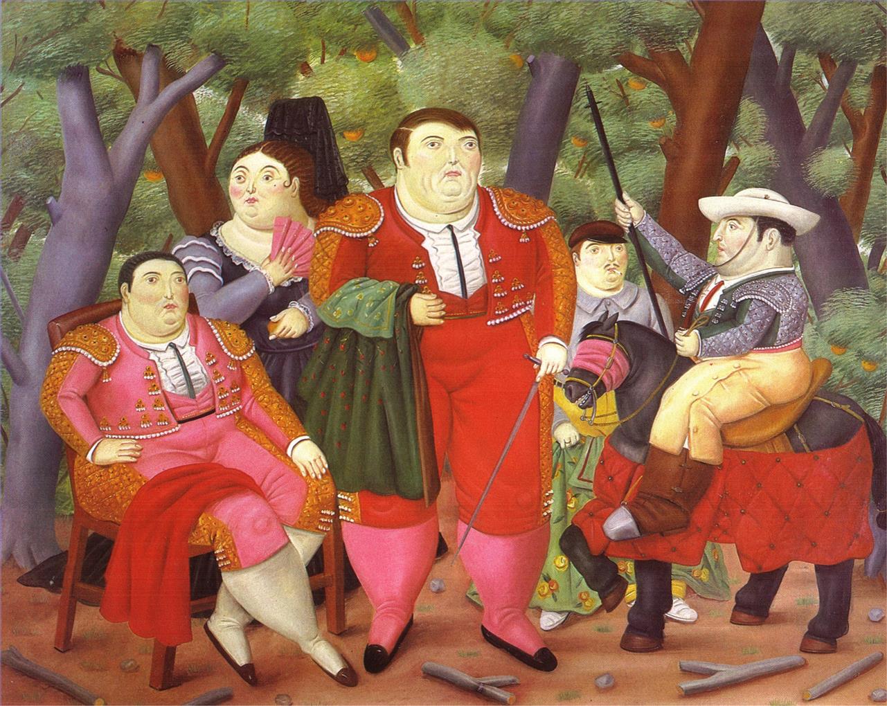 Lefty and His Gang Fernando Botero Oil Paintings